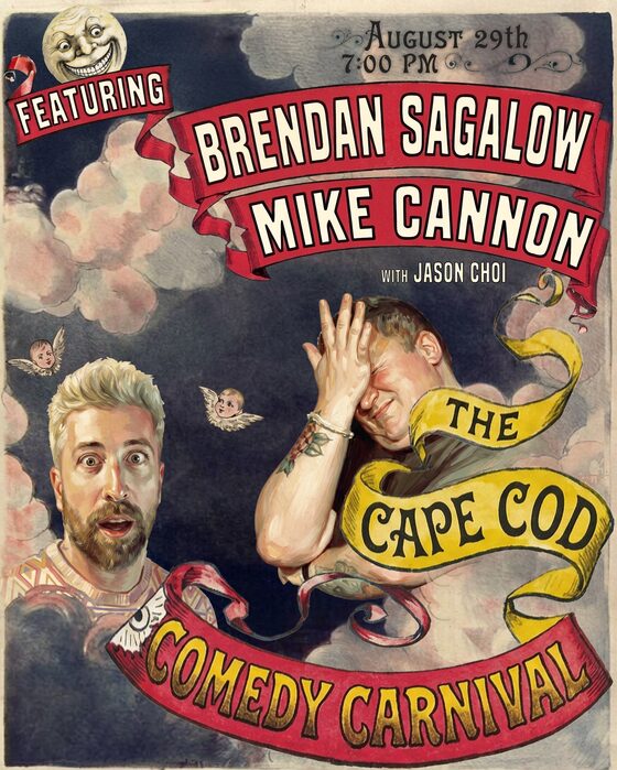 The Cape Cod Comedy Carnival: Méliès-style moon poster with Brendan Sagalow and Mike Cannon